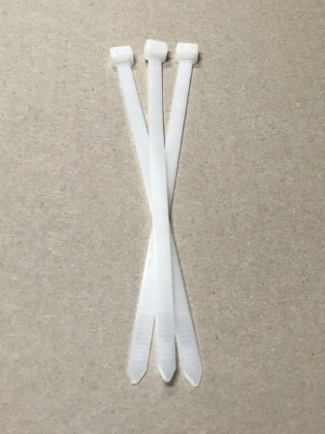 white cable ties indiviual